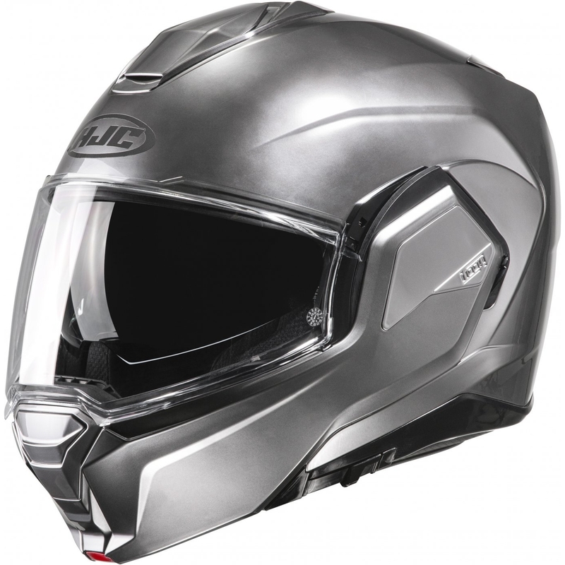 HJC i100 Solid Motorrad Klapphelm silber
