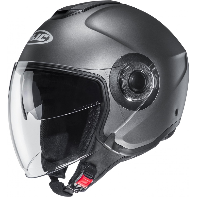 Offener Motorradhelm HJC i40N Solid Semi Flat Titanium