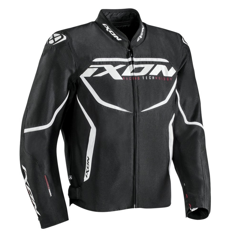 Motorradjacke IXON Sprinter schwarz und weiß Ausverkauf
