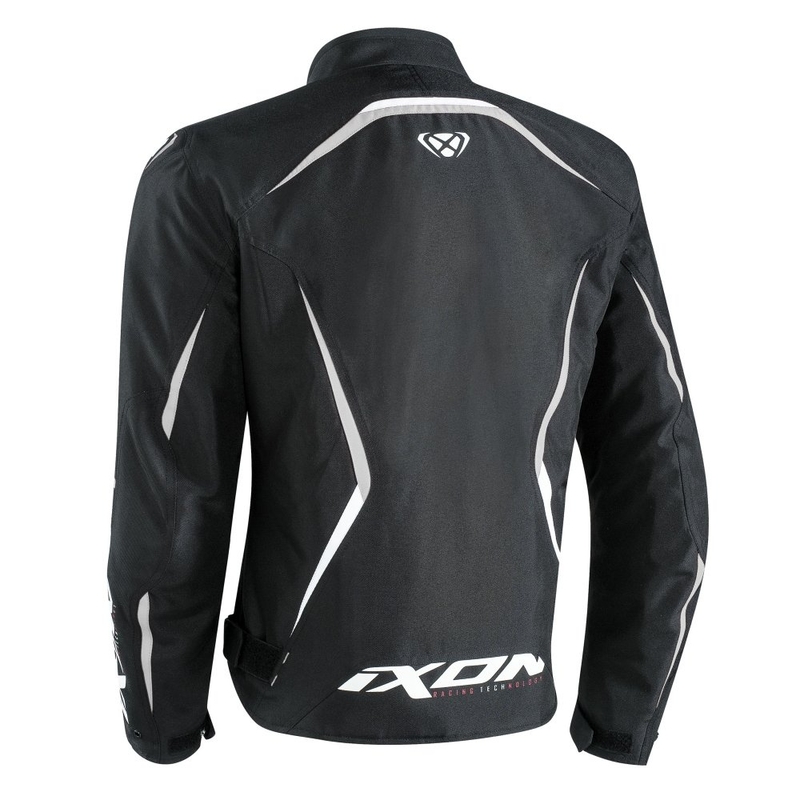 Motorradjacke IXON Sprinter schwarz und weiß Ausverkauf
