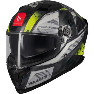Integrierter Motorradhelm MT Braker SV Fury grau-fluogelb