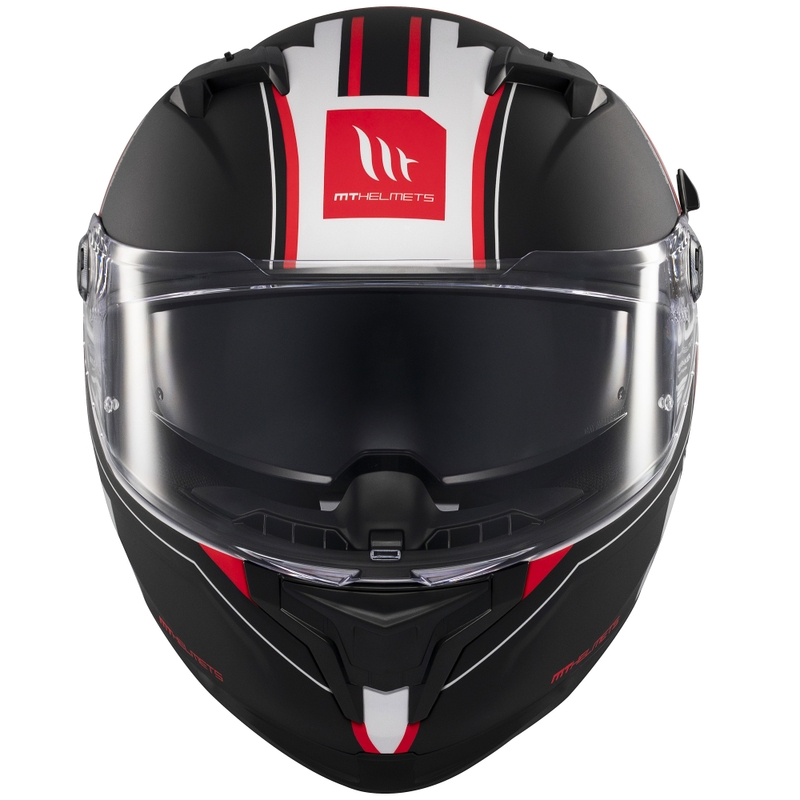Integrierter Motorradhelm MT Braker SV Charm mattschwarz-weiß