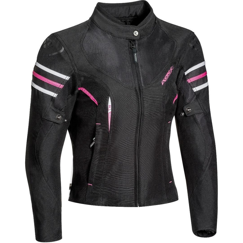 Damen Motorradjacke IXON Ilana schwarz und rosa Ausverkauf