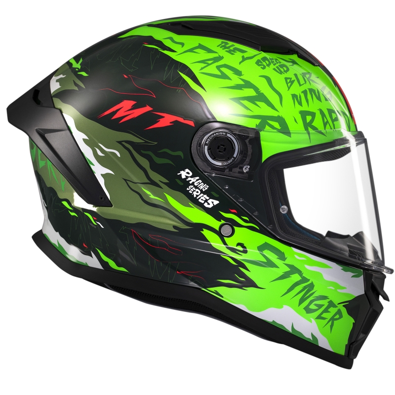 Integrierter Motorradhelm MT Stinger 2 Ardent grün