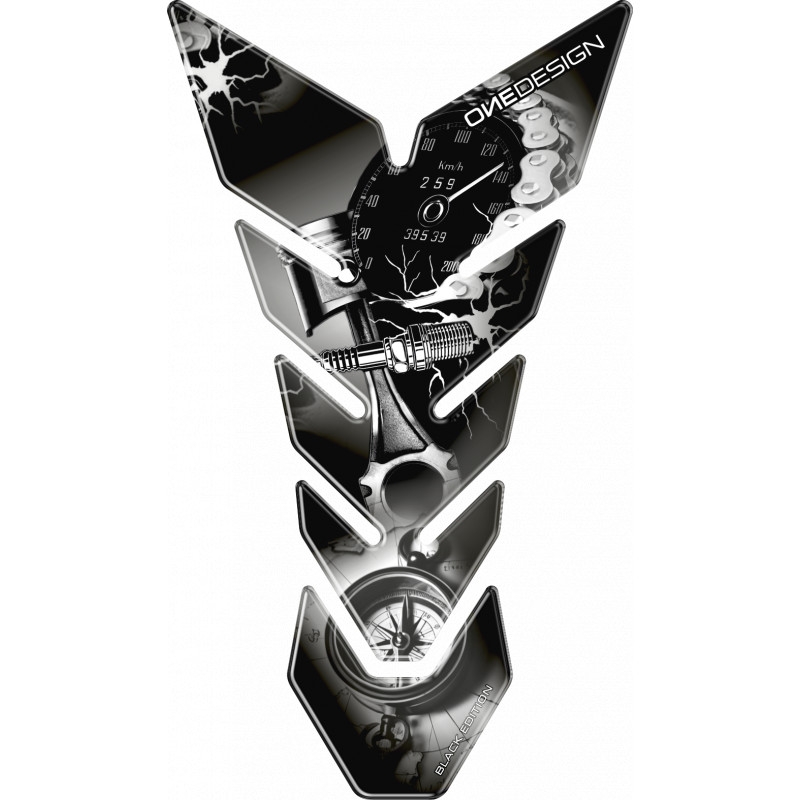 Tankaufkleber Print Black Edition - Tachometer