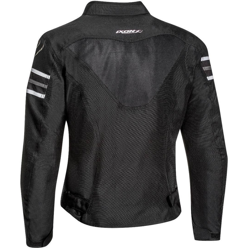 Damen Motorradjacke IXON Ilana schwarz und weiß Ausverkauf