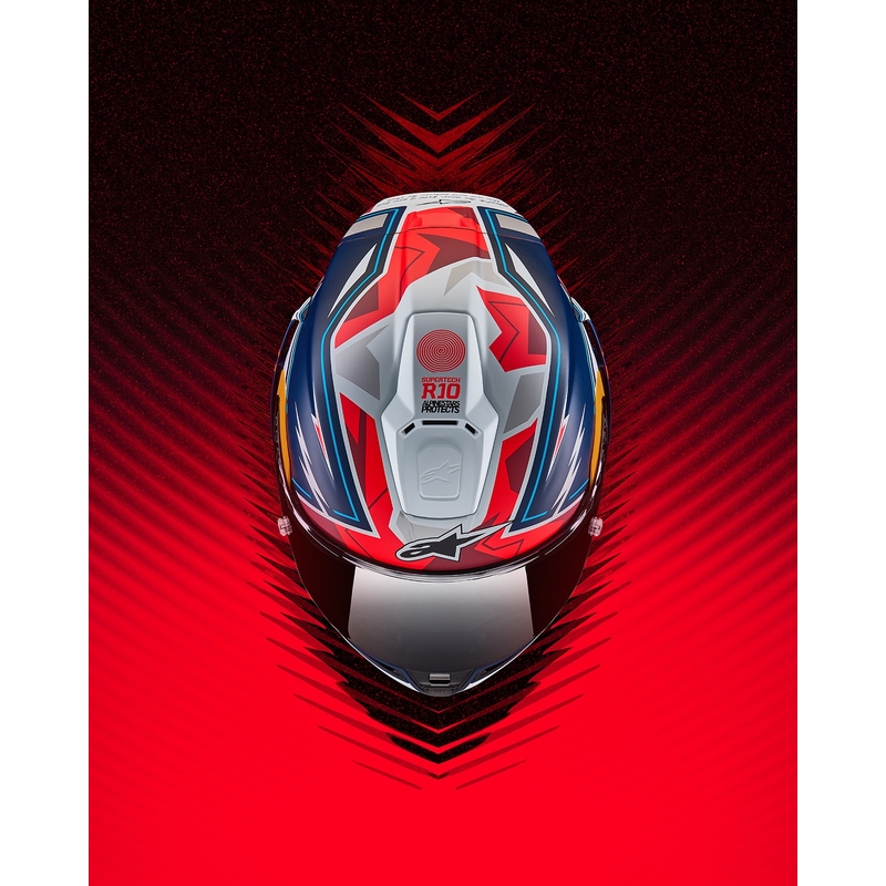 Alpinestars Supertech R-10 Limited Edition Pedro Acosta Integralhelm Matt Blau-Rot-Weiß