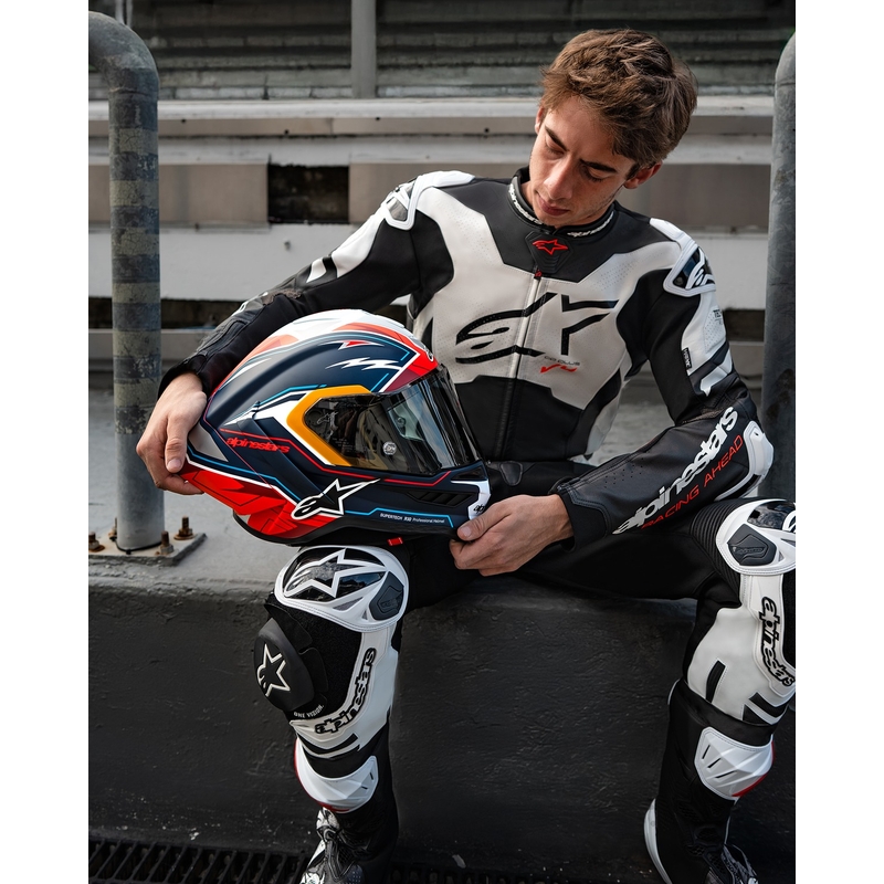 Alpinestars Supertech R-10 Limited Edition Pedro Acosta Integralhelm Matt Blau-Rot-Weiß