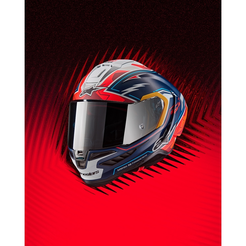 Alpinestars Supertech R-10 Limited Edition Pedro Acosta Integralhelm Matt Blau-Rot-Weiß