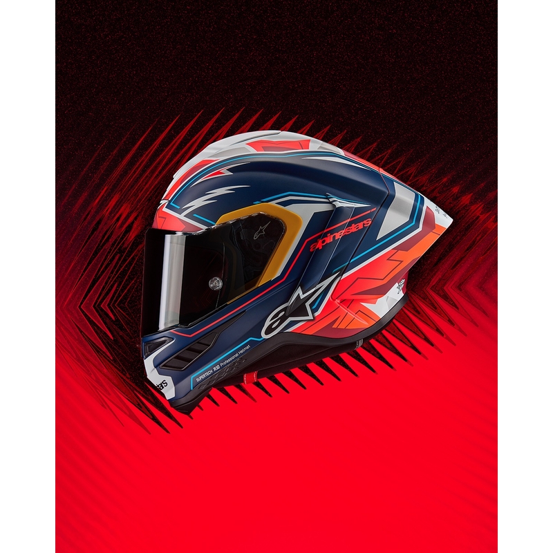 Alpinestars Supertech R-10 Limited Edition Pedro Acosta Integralhelm Matt Blau-Rot-Weiß