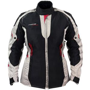 Damen Motorradjacke Roleff Mesh schwarz-beige-rot