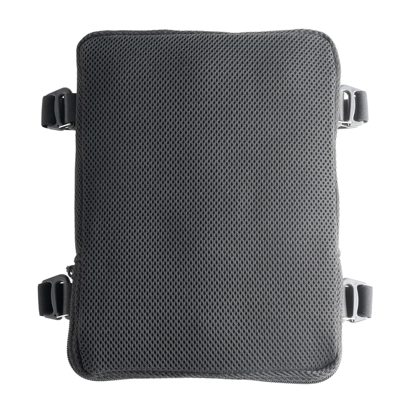 Oxford Air Seat Soziussitz und schwarzes aufblasbares Enduro-Pad über dem Beifahrersitz
