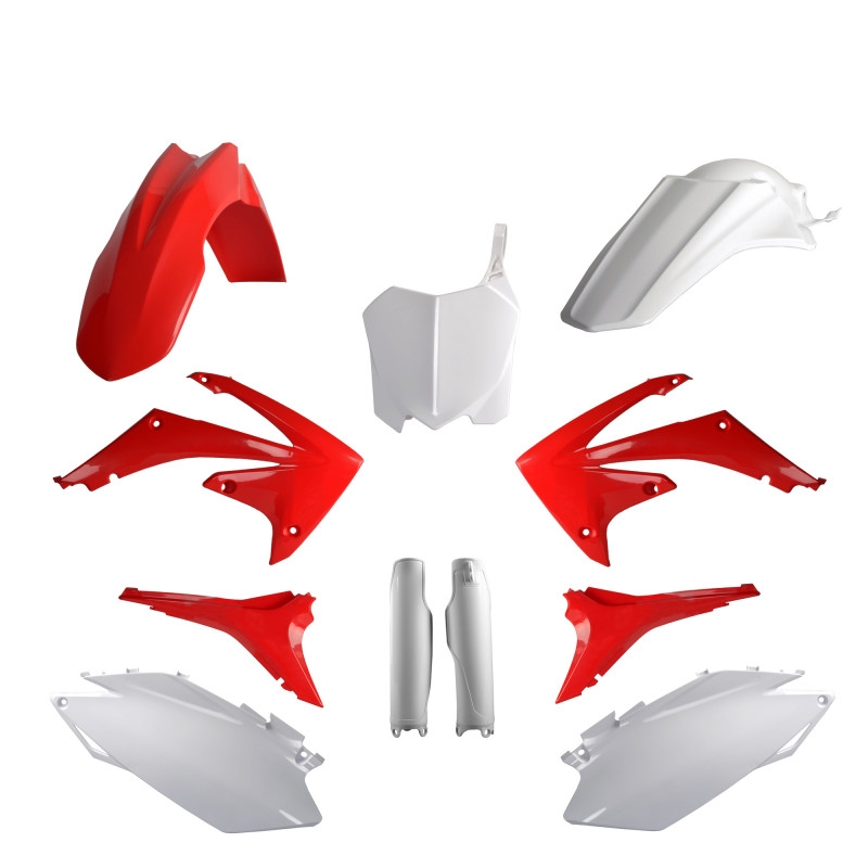 Satz Kunststoffteile POLISPORT OEM Color für HONDA CRF 450 R 2011-2012, HONDA CRF 250 R 2011-2013