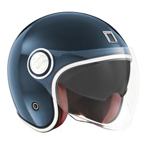 NOX PREMIUM Heritage Motorradhelm mit offenem Gesicht, petrolblau – II. Qualität