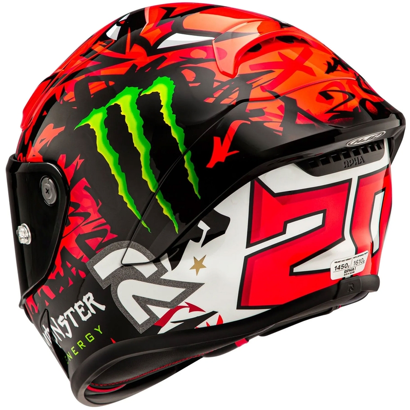 Integralhelm Motorrad HJC RPHA 1 Quartararo Replica II MC1 rot-schwarz-weiß-grün