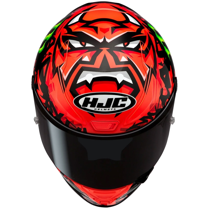 Integralhelm Motorrad HJC RPHA 1 Quartararo Replica II MC1 rot-schwarz-weiß-grün