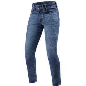 Revit Piston 3 Skinny Long Motorradjeans verwaschenes Blau