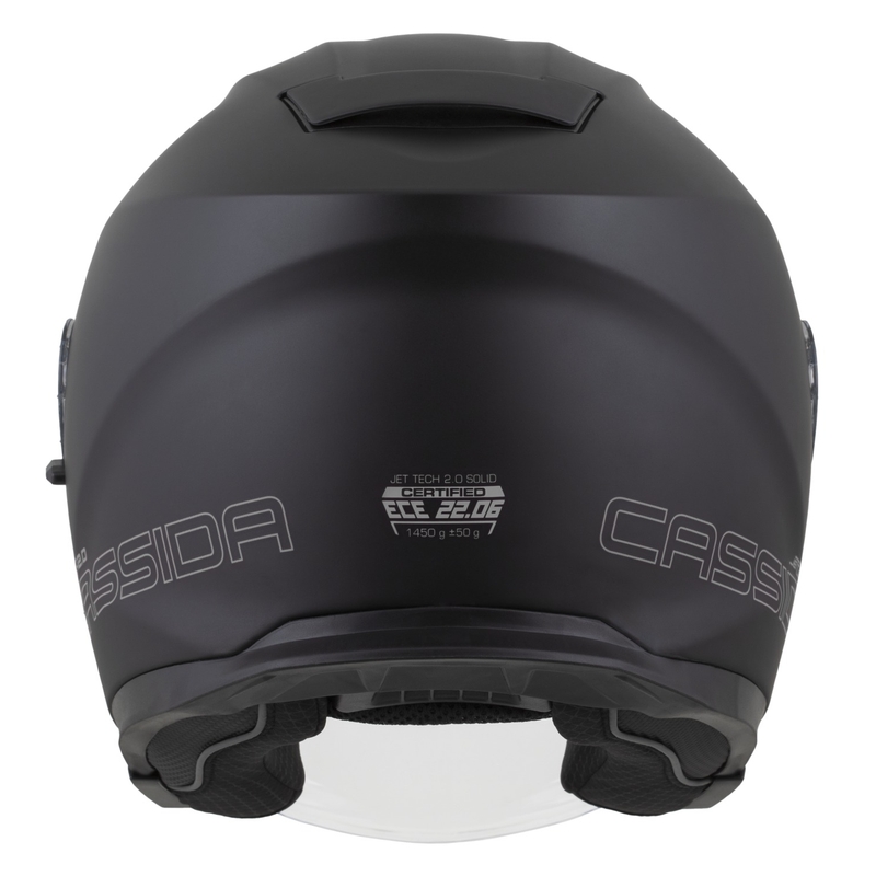 Cassida Jet Tech 2.0 Solid Motorradhelm mit offenem Gesicht Mattschwarz-Grau