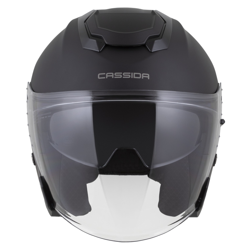 Cassida Jet Tech 2.0 Solid Motorradhelm mit offenem Gesicht Mattschwarz-Grau
