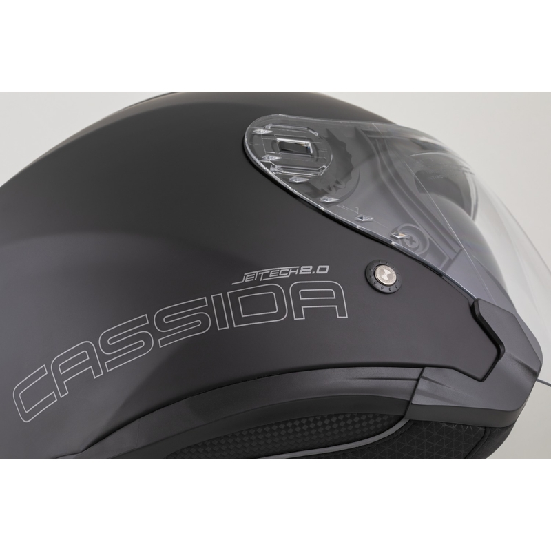 Cassida Jet Tech 2.0 Solid Motorradhelm mit offenem Gesicht Mattschwarz-Grau
