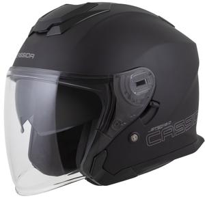 Cassida Jet Tech 2.0 Solid Motorradhelm mit offenem Gesicht Mattschwarz-Grau