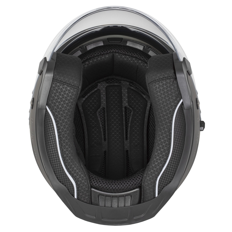 Motorradhelm Cassida Jet Tech 2.0 Solid Weiß-Schwarz-Grau