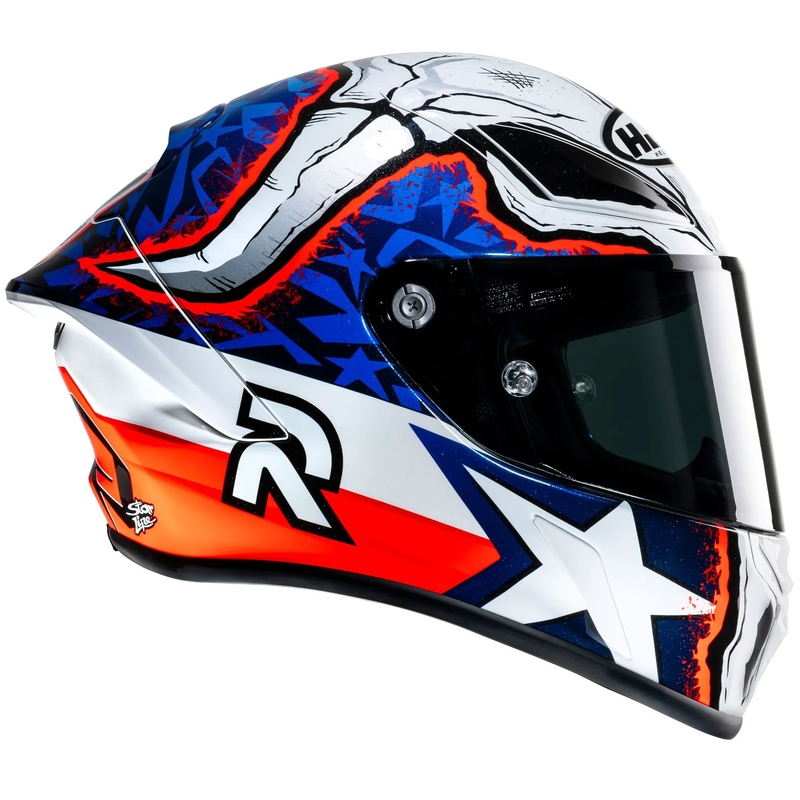 Integralhelm Motorrad HJC RPHA 1 Garrett Gerloff Replica MC21 weiß-blau-rot