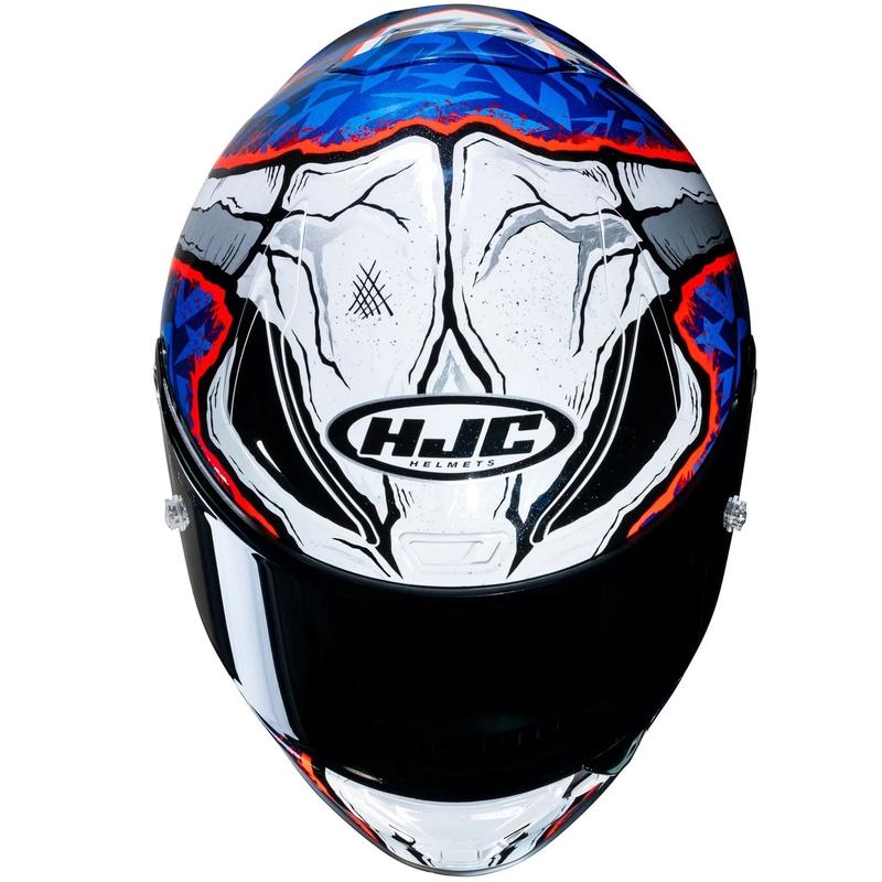 Integralhelm Motorrad HJC RPHA 1 Garrett Gerloff Replica MC21 weiß-blau-rot