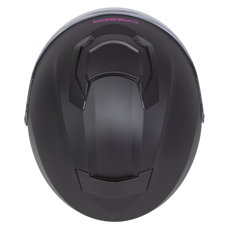 Motorradhelm Cassida Jet Tech 2.0 Solid Mattschwarz-Pink