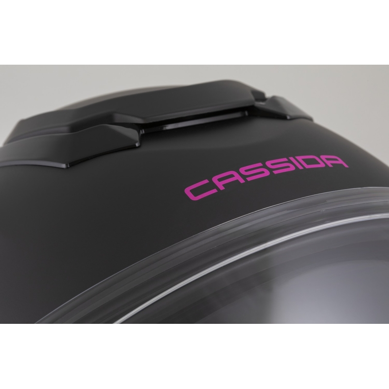 Motorradhelm Cassida Jet Tech 2.0 Solid Mattschwarz-Pink