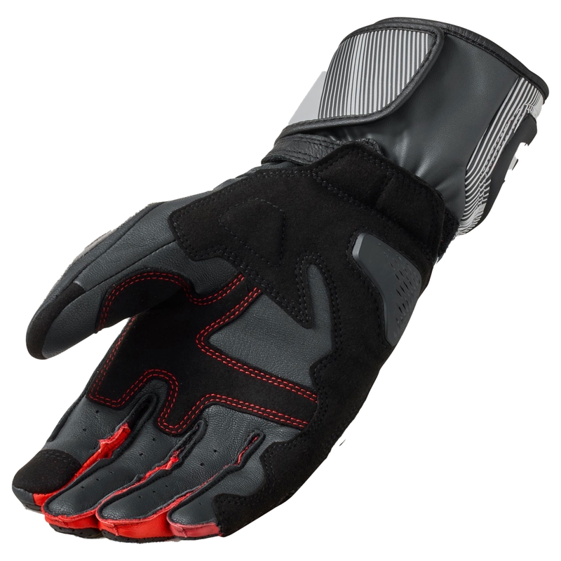 Revit Metis 2 Motorradhandschuhe hellgrau - fluo rot
