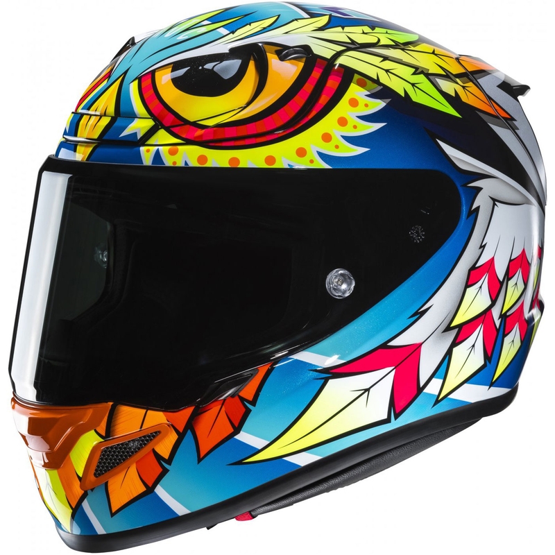 Integralhelm Motorrad HJC RPHA 12 Spasso MC3H blau-gelb-rot