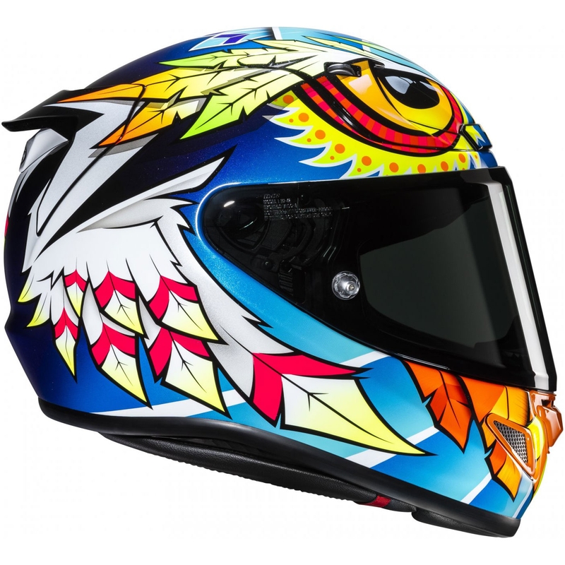 Integralhelm Motorrad HJC RPHA 12 Spasso MC3H blau-gelb-rot