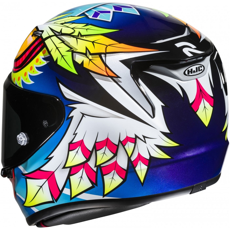 Integralhelm Motorrad HJC RPHA 12 Spasso MC3H blau-gelb-rot