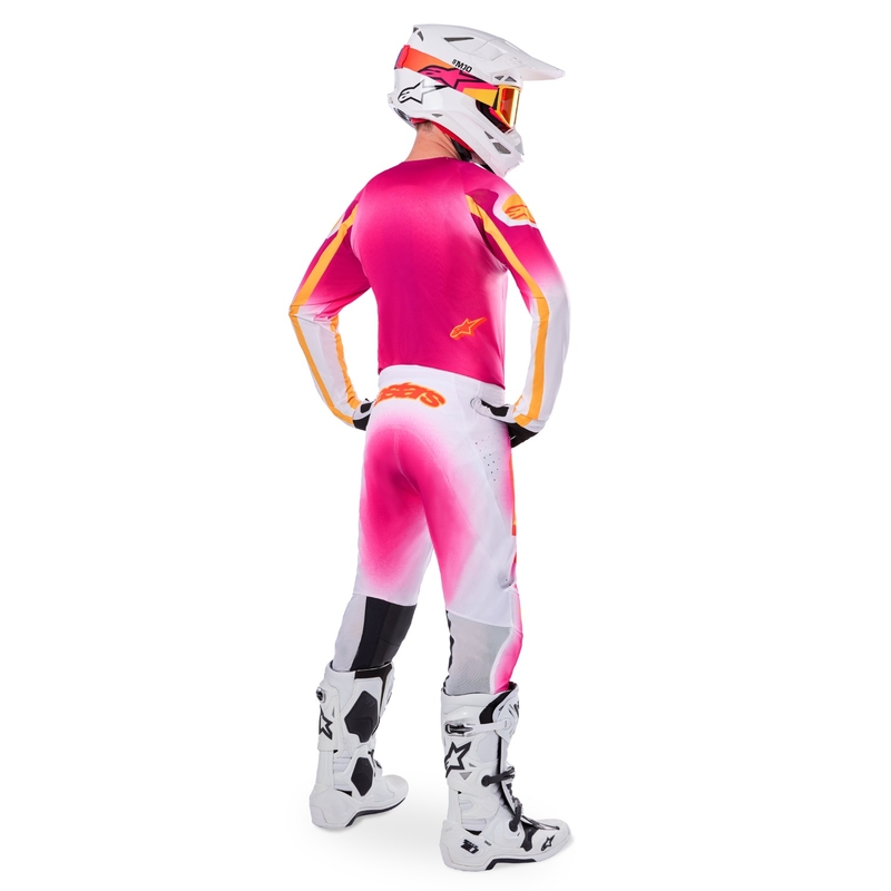 Motocross Jersey Alpinestars Supertech SX AFD Limited Edition MIG Fluo Pink-Weiß-Orange