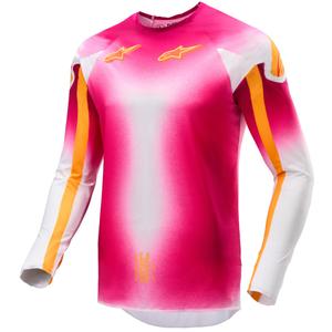 Motocross Jersey Alpinestars Supertech SX AFD Limited Edition MIG Fluo Pink-Weiß-Orange
