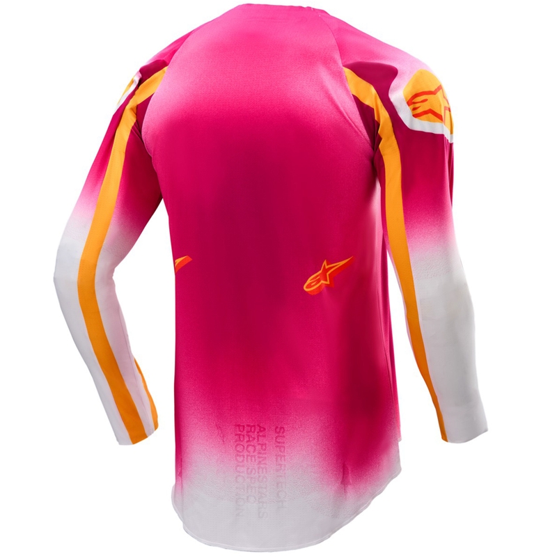 Motocross Jersey Alpinestars Supertech SX AFD Limited Edition MIG Fluo Pink-Weiß-Orange