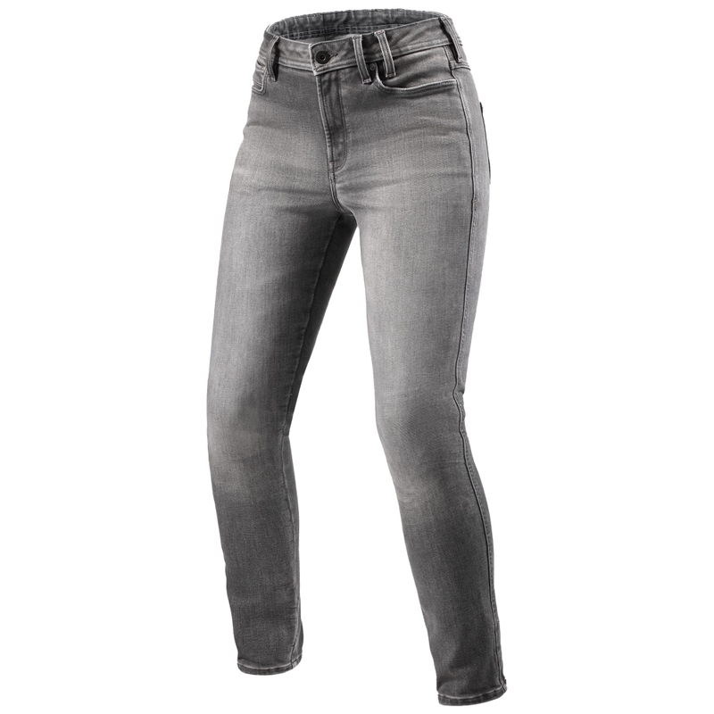 Revit Shelby 3 Skinny Damen Motorradjeans Washed Grey