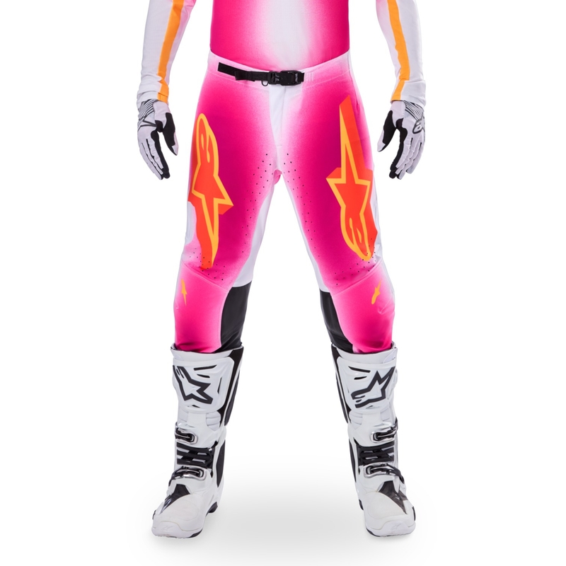 Crosshose Alpinestars Supertech Limited Edition MIG Fluo Rosa-Weiß-Orange