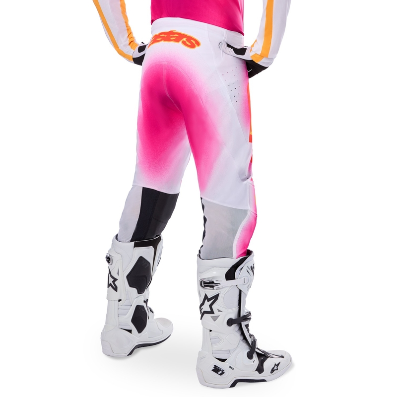 Crosshose Alpinestars Supertech Limited Edition MIG Fluo Rosa-Weiß-Orange