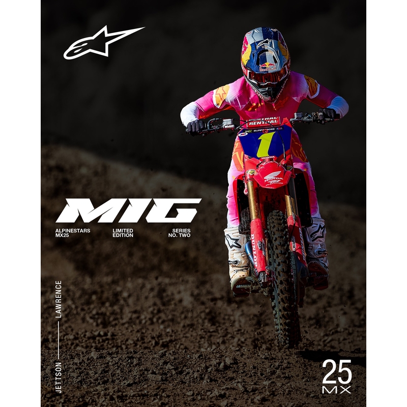 Crosshose Alpinestars Supertech Limited Edition MIG Fluo Rosa-Weiß-Orange