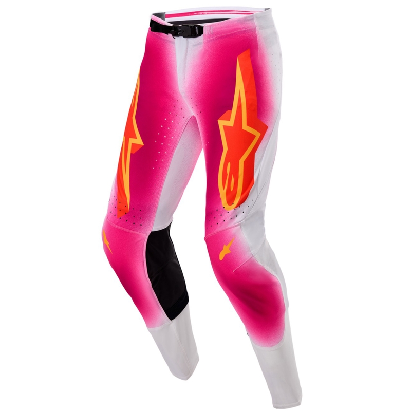 Crosshose Alpinestars Supertech Limited Edition MIG Fluo Rosa-Weiß-Orange