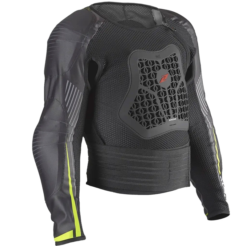 Kinder Sicherheitsweste Zandona Netcube Jacket X7 schwarz-fluo gelb 121 - 135 cm