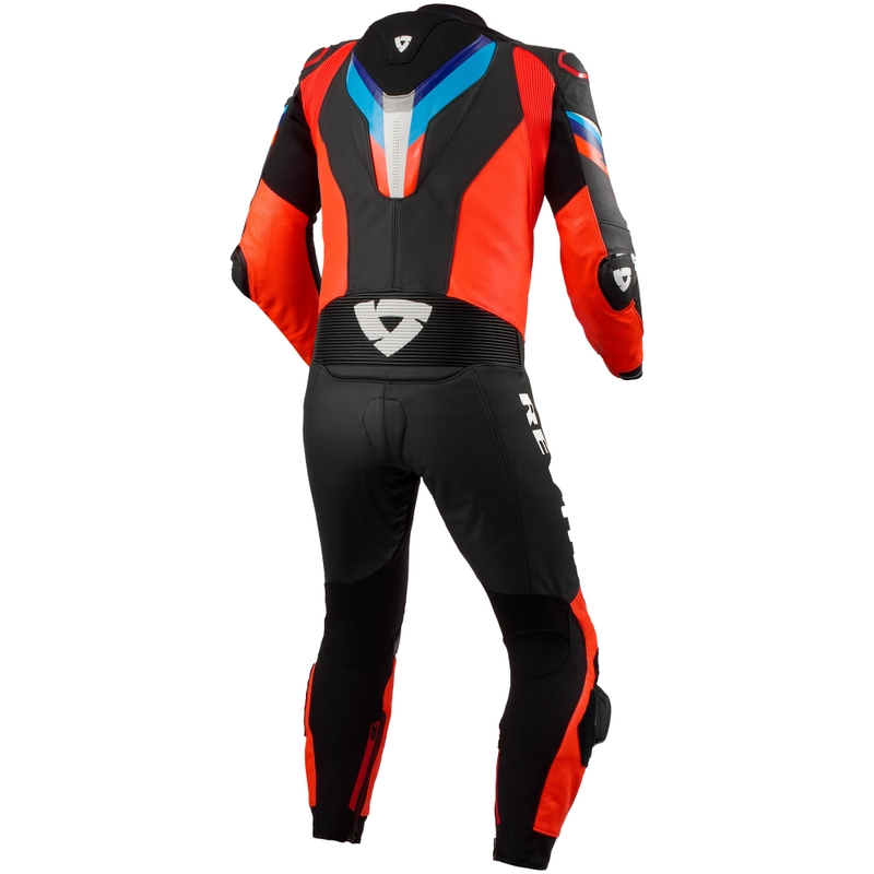 Revit Quantum 3 Motorrad Lederkombi neonrot-schwarz