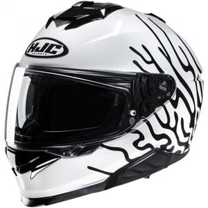 Integralhelm Motorrad HJC i71 Celos MC3H weiß-schwarz-gelb