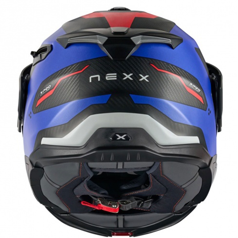 Klapphelm Motorrad Nexx X.Lifecountry Terra matt blau-rot