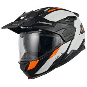 Klapphelm Motorrad Nexx X.Lifecountry Terra matt weiß-orange