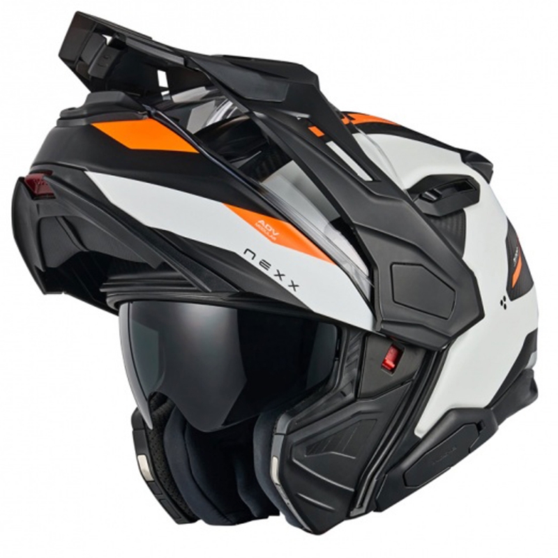 Klapphelm Motorrad Nexx X.Lifecountry Terra matt weiß-orange Ausverkauf