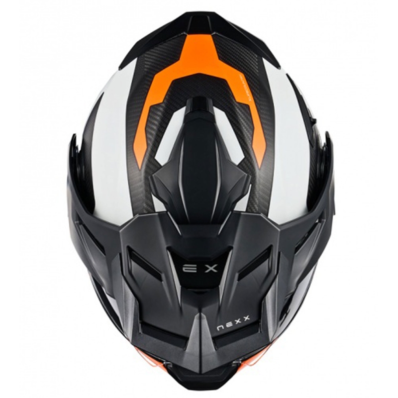 Klapphelm Motorrad Nexx X.Lifecountry Terra matt weiß-orange Ausverkauf
