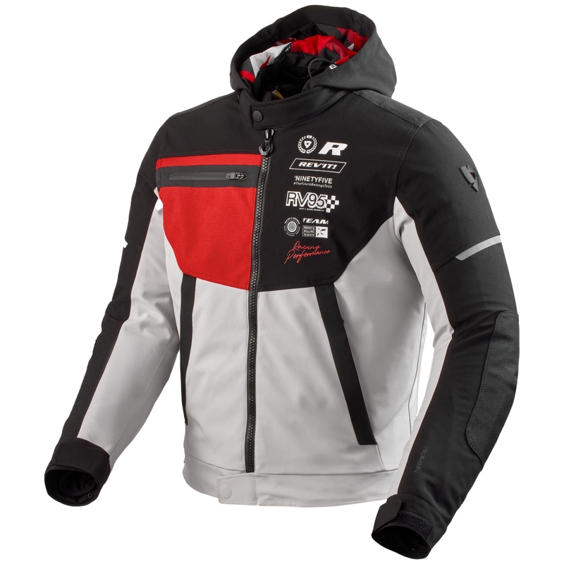 Revit Haste H2O Motorradjacke schwarz-rot